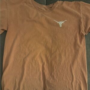 Texas Longhorns Burnt Orange Faded Short Sleeve Tee with Graphic - Medium
